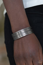 Load image into Gallery viewer, Patterned Plains Silver Bracelet
